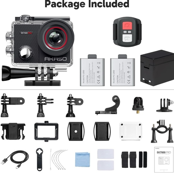 EK7000 Pro Action Camera - Black (opened box) but New - Picture 7 of 11